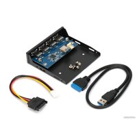 Планка портов на переднюю панель Gembird FP3.5-USB3-4A