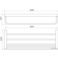 Полка для полотенца Aquatek Лира AQ4415CR