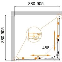 Душевой уголок Cezares Molveno-A-2-90-C-Cr-IV