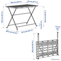 Стол Ikea Тэрно 904.719.39 (черный/светло-коричневая морилка)