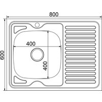 Кухонная мойка Mixline R 555235 (с сифоном)