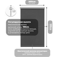 Рулонные шторы Sundays Home LM 167-07 200х185 (темно-серый)
