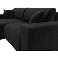 Угловой диван Лига диванов Лига-036 Классик левый 121380L (велюр черный)