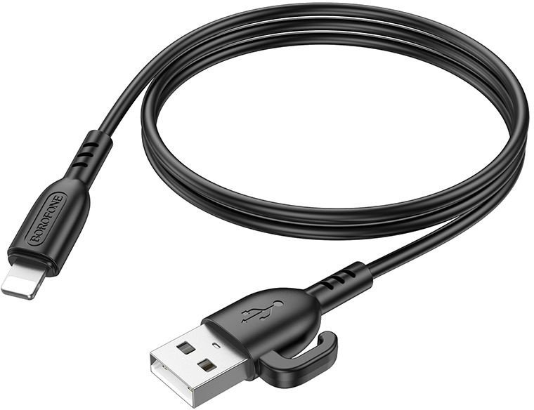 

Кабель Borofone BX91 USB Type-A - Lightning (1 м, черный)