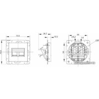 Розетка компьютерная IEK Brite BR-KT20-O-1-K46