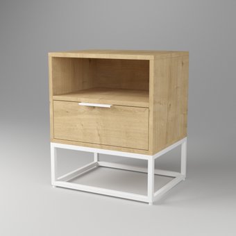 Тумба Дабер 003 ТП3.0.1.14 (белый/дуб гамильтон натуральный)