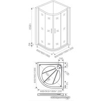 Душевой уголок Good Door Infinity R 90x90 (прозрачное/хром)