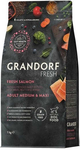 

Сухой корм для собак Grandorf Fresh Adult Medium & Maxi (с лососем и бататом) 1 кг