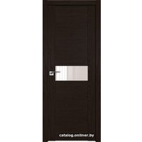 Межкомнатная дверь ProfilDoors 2.05XN L 50x200 (дарк браун, стекло lacobel перламутровый лак)