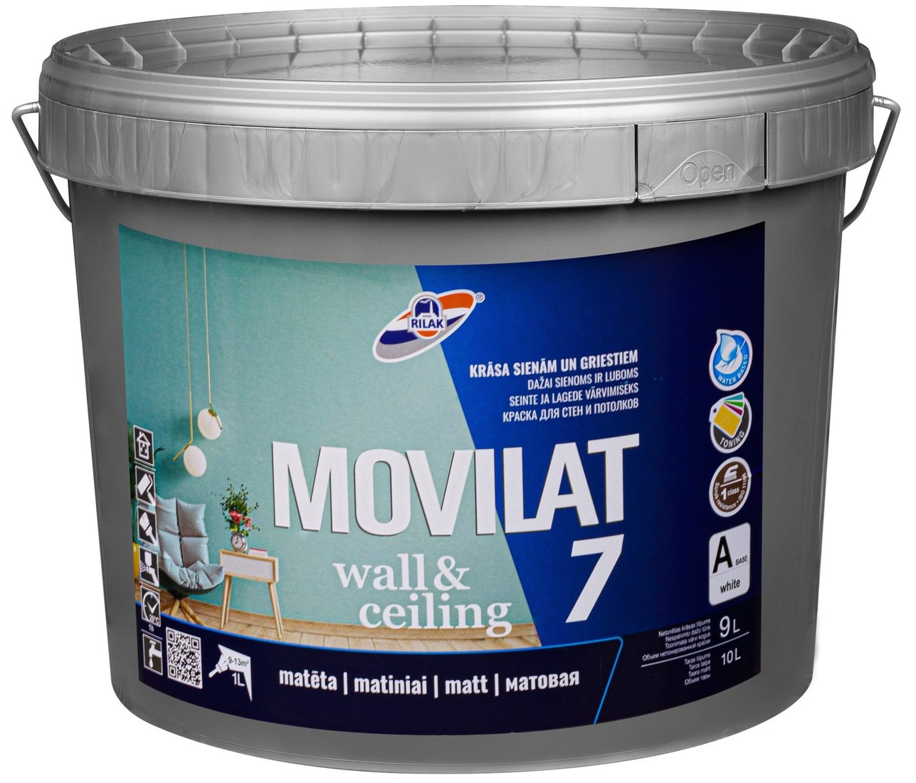 

Краска Рижский лакокрасочный завод Movilat 7 База 3 9л