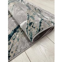 Ковер для жилой комнаты Radjab Carpet Афина Прямоугольник 9012A 12861RK (1.6x2.3, Grey/D.Green)