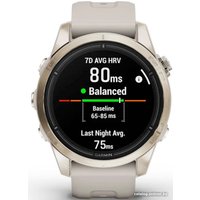 Умные часы Garmin Epix Pro Gen 2 Sapphire 42 мм (мягкое золото/песок)