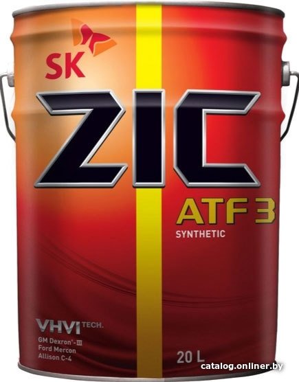 Трансмиссионное масло ZIC ATF III 20л