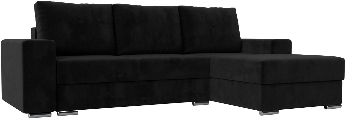 

Угловой диван Лига диванов Дрезден правый (велюр черный)