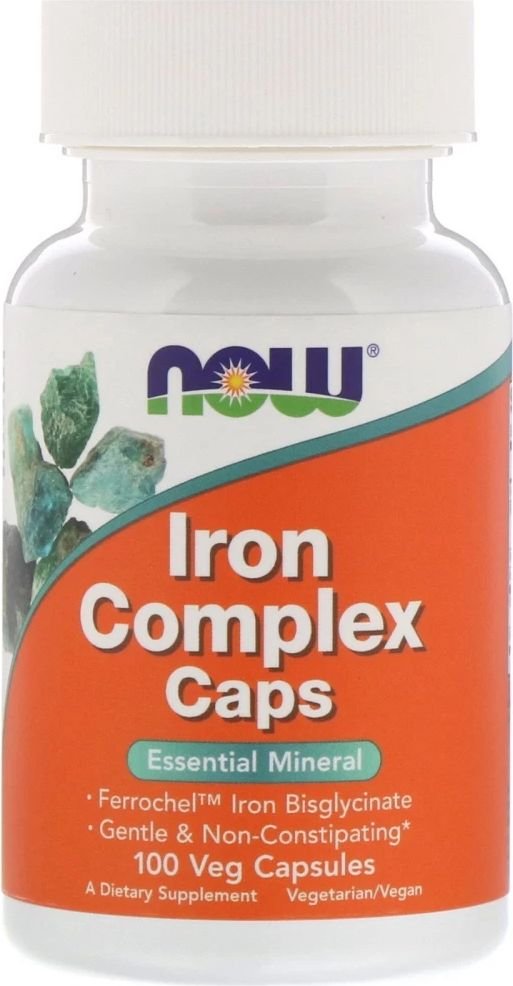 

Комплекс Now Foods Железо Бисглицинат/Iron Complex (100 капсул)