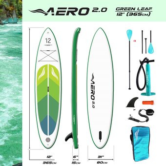 Сапборд AERO 2.0 Green Leaf 12