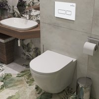 Унитаз подвесной Roxen Antares в комплекте с инсталляцией StounFix Dual Fresh 6 в 1 569295 (кнопка: белый глянец)