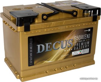 Автомобильный аккумулятор DECUS 6СТ- 77 золото п.п. (77 А·ч)