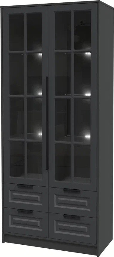 

Шкаф-витрина Интерлиния Концепт КТ-ШВ2 с подсветкой Деко (антрацит/пепел)