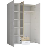 Шкаф распашной Евва Венеция ВН-3D1Z2S (бодега белый/гикори кингстон)