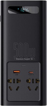 

Автомобильный инвертор Baseus Super Si Power Inverter 500W (220V CN/EU)