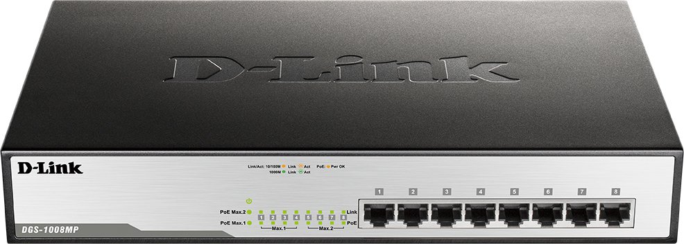 

Неуправляемый коммутатор D-Link DGS-1008MP/A2A