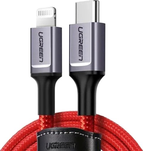 

Кабель Ugreen US298 20309 USB Type-C - Lightning (1 м, красный)