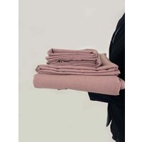 2-спальный комплект постельного белья Mio Tesoro 2сп Евро-стандарт Лен220-8 (пудровый)