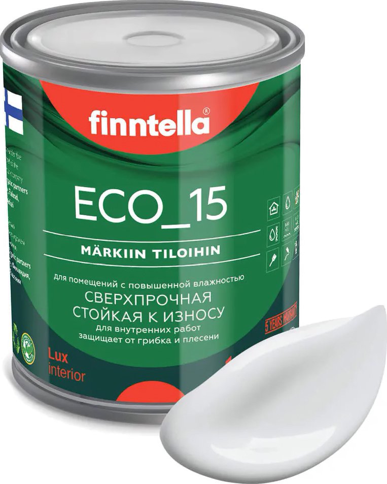 

Краска Finntella Eco 15 Platinum F-10-1-1-FL064 0.9 л (бело-серый)