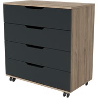 Детский комод Incanto Юг с органайзером 800/4 PK-0077/5/kЛ (дуб/графит)