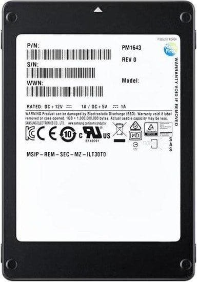 

SSD Samsung PM1643a 7.68TB MZILT7T6HALA-00007