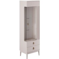 Шкаф-витрина Bravo Мебель Фарго 1-дверный правый (персидский жемчуг/лак льняной)