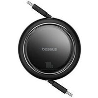 Кабель Baseus Free2Pull Mini Retractable Charging Cable 100W USB Type-C - USB Type-C (1.5 м, черный)