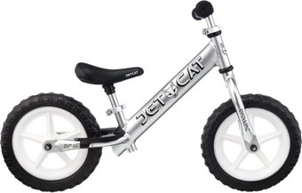 Беговел JetCat 12 Sport SLT EVA (серебристый, белые колеса)