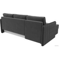 Угловой диван Лига диванов Слим левый (велюр серый)