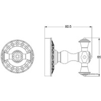 Крючок для ванны ZorG AZR 02 BR