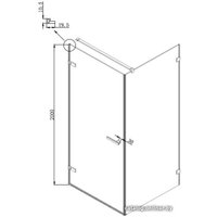 Душевой уголок Ambassador Abner 10011101L 90х90