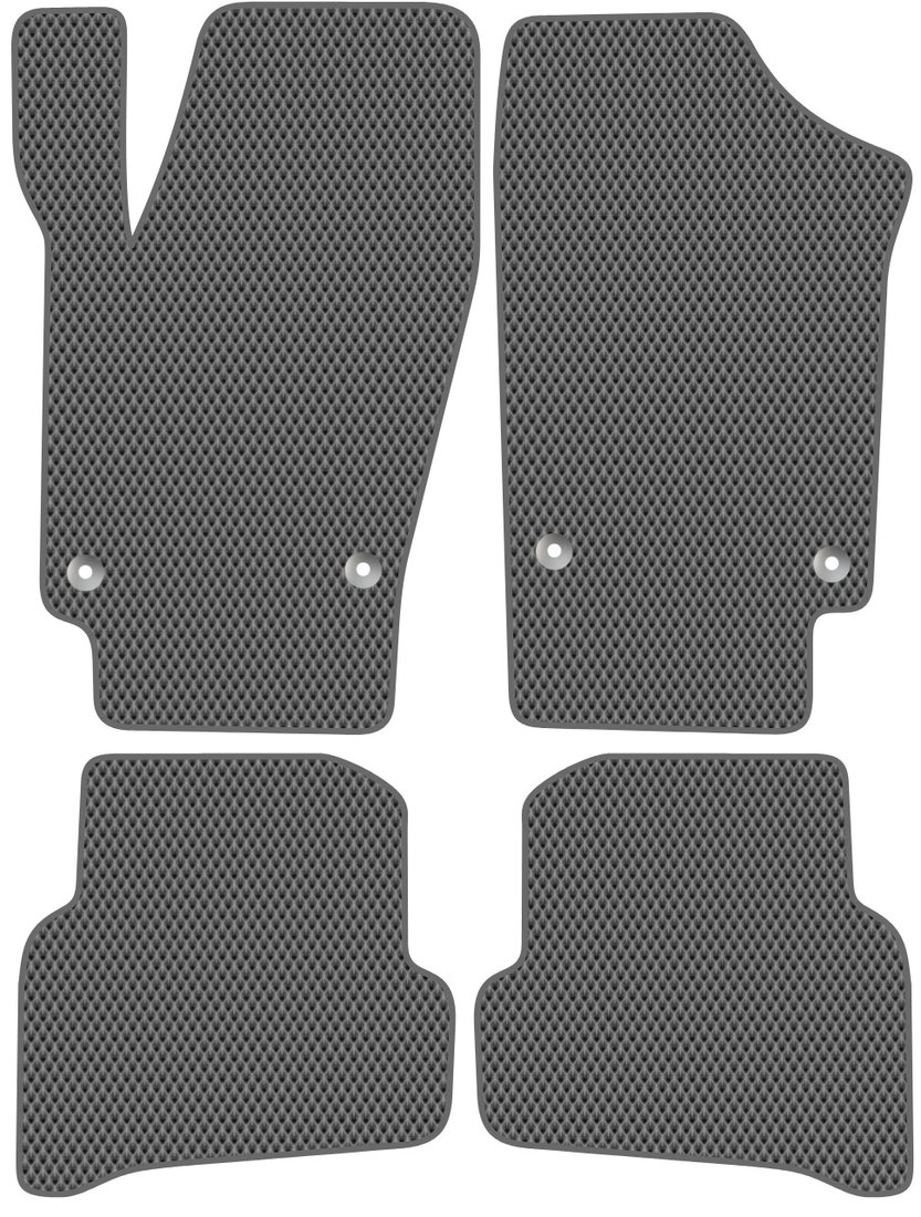 

Комплект ковриков для авто Alicosta Volkswagen Polo V (хэтчбек 5 дв / Mk5) 2008 - 2014 (серый, ромб)