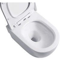 Унитаз подвесной Roxen Porto в комплекте с инсталляцией StounFix Dual Fresh 6 в 1 968478 (кнопка: брашированное золото)