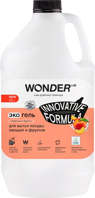 

Средство для мытья посуды Wonder LAB Сливочные фрукты 3.78 л