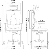 Офисное кресло Kulik System Space (азур, с подголовником, с подлокотником, серый)