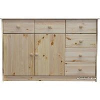 Комод Диприз Ром 2 двери 6 ящиков Д 1348.2 (бесцветный лак)