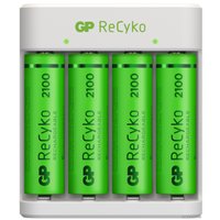 Аккумуляторы + зарядное GP E411 + 4x2100mAh AA