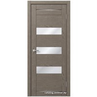 Межкомнатная дверь MDF-Techno Dominika 104 40x200 (дуб каменно-серый, лакобель коричневый)
