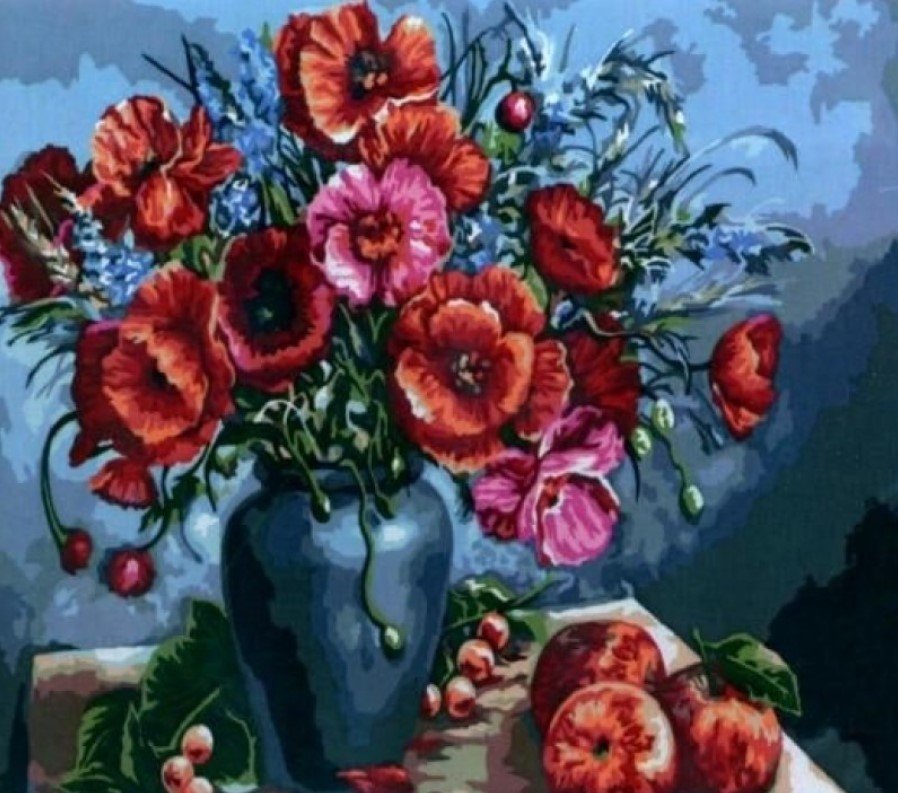 

Картина по номерам Русская живопись Натюрморт с маками Когай Ж. B141