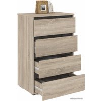 Комод Кортекс-мебель Бари 60 4ш (дуб сонома/дуб сонома/береза)