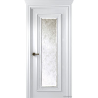 Межкомнатная дверь Belwooddoors Палаццо 1 90 см (стекло, эмаль, белый/зеркало mirold morena)