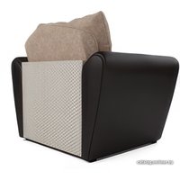 Кресло-кровать Мебель-АРС Квартет (микровельвет/экокожа, коричневый кордрой)