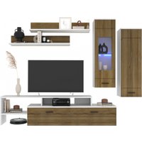 Горка Интерлиния Neo-7 с подсветкой (белый/дуб вотан)