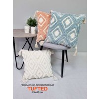 Чехол на подушку Matex Tufted ALEX-028 (молочный/персиковый)